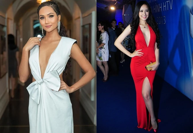 “Nhức mắt” những bộ váy xẻ ngực sâu tới rốn của sao Việt
