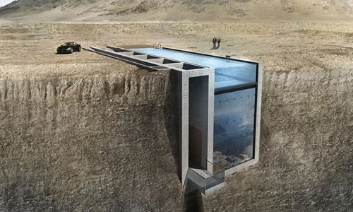 Tận mục nhà nằm giữa vách đá view hướng ra biển