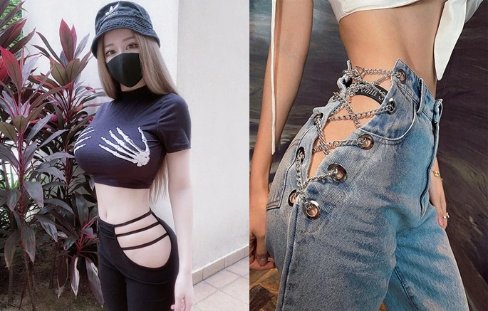Nhức mắt chiếc quần khoét lỗ hai bên bị chỉ trích quá lộ liễu
