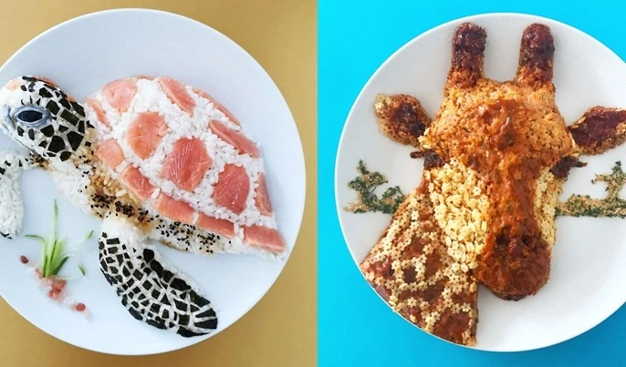 Thích thú với những đĩa cơm hình con vật của đầu bếp người Đức