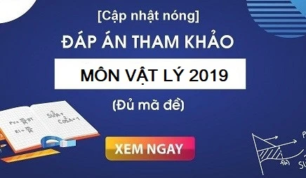 Đáp án đề thi tham khảo môn Vật lý THPT quốc gia 2019