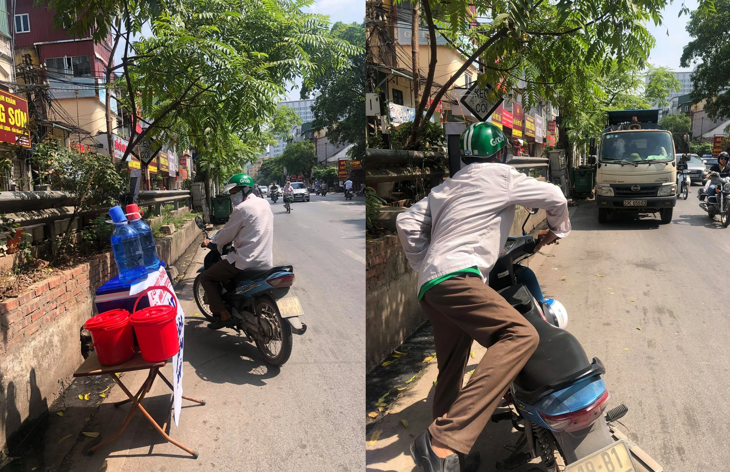 Hà Nội nóng 40 độ, người đi đường mừng rơi nước mắt khi thấy điều này