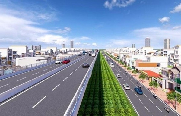 Phối cảnh đường trên cao 4 làn xe trên đường Nguyễn Hữu Thọ. Ảnh: Sở Xây dựng TP HCM duong-huu-tho.jpg