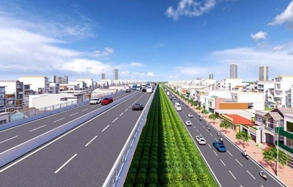 Phối cảnh đường trên cao 4 làn xe trên đường Nguyễn Hữu Thọ. Ảnh: Sở Xây dựng TP HCM 5-duong-nguyen-huu-tho.jpg