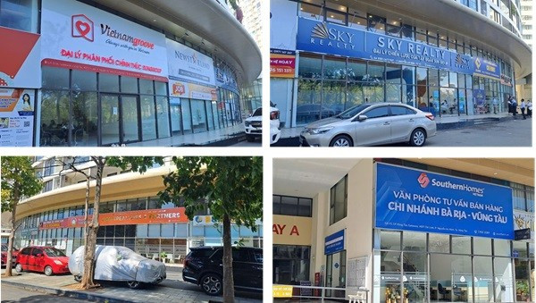 Một số văn phòng giao dịch bất động sản ở xung quanh khu vực dự án Khu đô thị đường 3/2 TP Vũng Tàu. Ảnh: Thiên Bảo – Lê Vũ anh-1-1.jpg