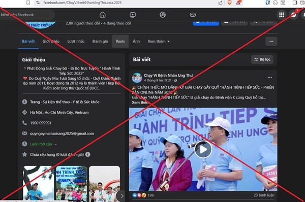 Cảnh báo các giải chạy từ thiện có dấu hiệu lừa đảo trên mạng xã hội. Ảnh Bộ Công an chay-2.jpg