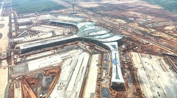 Công trường sân bay Long Thành. Ảnh: CAA san-bay-long-thanh-3.jpg