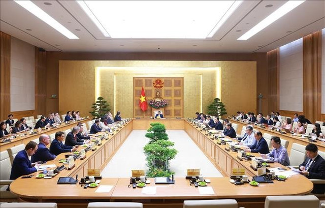Quang cảnh buổi Tọa đàm với các doanh nghiệp Vương quốc Anh. Ảnh: Dương Giang/TTXVN thu-tuong10.jpg