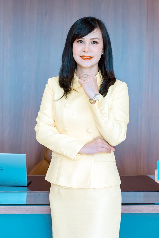 Bà Trần Tuấn Anh đang giữ chức CEO ngân hàng VietBank. Ảnh: VietBank nu-tuong3.jpg