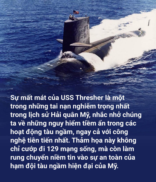 USS Thresher: Bi kịch tàu ngầm hạt nhân khủng khiếp nhất Hải quân Mỹ - Hình 6 USS Thresher: Bi kich tau ngam hat nhan khung khiep nhat Hai quan My-Hinh-6