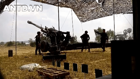 Khủng bố IS đã thu được 60 khẩu pháo này trong trận chiến với quân đội Iraq tại thành phố Mosul năm 2015.