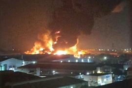 Cháy lớn ở khu công nghiệp Tiên Sơn, Bắc Ninh