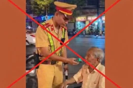 Dựng ảnh AI cụ ông bị CSGT thổi nồng độ cồn, thanh niên bị xử phạt