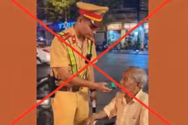 Dựng ảnh AI cụ ông bị CSGT thổi nồng độ cồn, thanh niên bị xử phạt