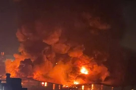 Nhà xưởng của công ty Đại Phát ở KCN Tiên Sơn cháy dữ dội 