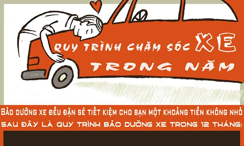 Infographic: Quy trình chăm sóc xe trong năm