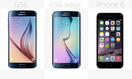 So sánh trực quan Galaxy S6 và S6 Edge với iPhone 6