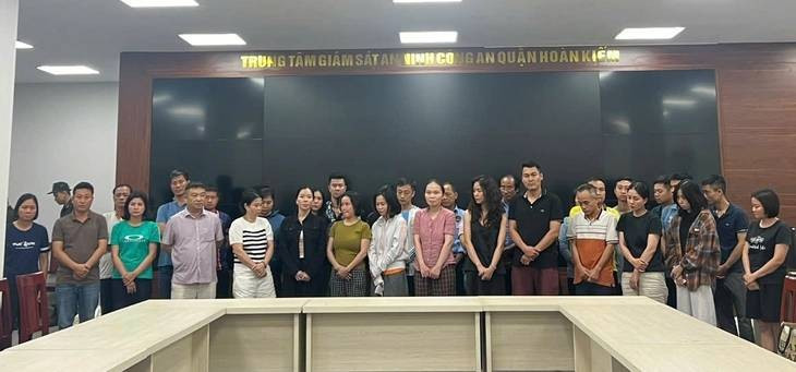 Các bị can tại cơ quan Công an. base64-1750672461717908439118.jpg