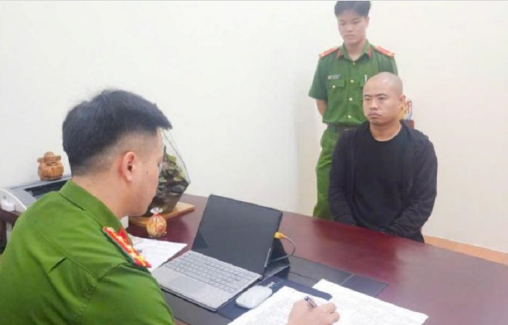 Đối tượng Nguyễn Ngọc Anh tại cơ quan Công an. capture-3603.png