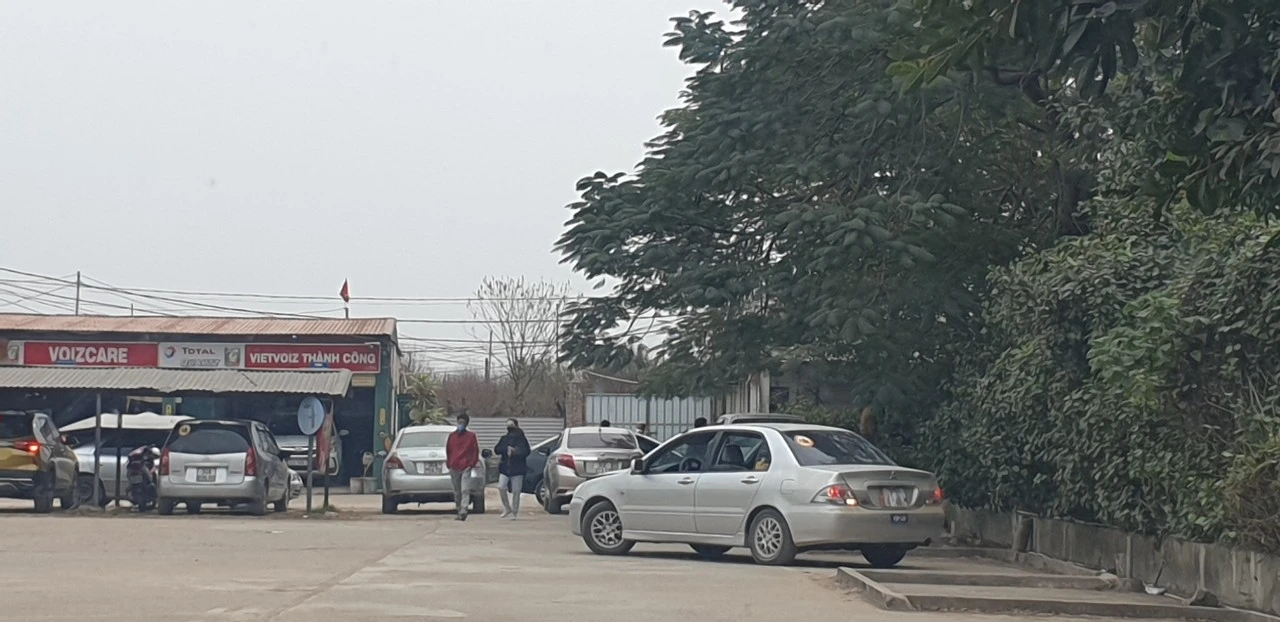 Hà Nội: Bãi tập xe ô tô không phép bên bờ sông Hồng