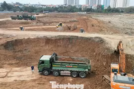 Cận cảnh công trình hồ chống ngập rộng 12 ha ở Hà Nội