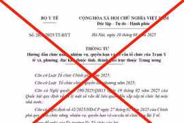 Bộ Y tế cảnh báo về văn bản giả mạo liên quan trạm Y tế xã, phường