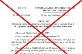 Bộ Y tế cảnh báo về văn bản giả mạo liên quan trạm Y tế xã, phường