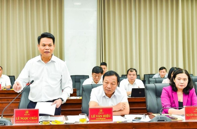 Phó Bí thư Tỉnh ủy, Chủ tịch UBND tỉnh Hải Dương Lê Ngọc Châu phát biểu tại hội nghị. 11111.jpg