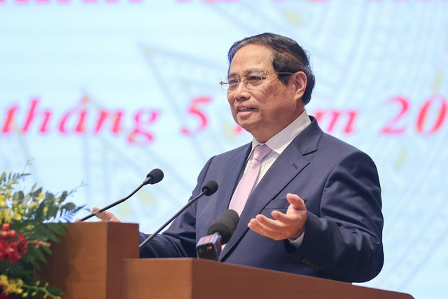 Thủ tướng Phạm Minh Chính phát biểu kết luận tọa đàm. 7777666.jpg