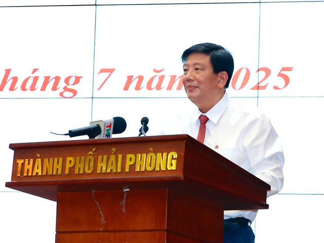 Ông Nguyễn Quang Phúc, Uỷ viên Ban Thường vụ Thành uỷ, Trưởng Ban Tuyên giáo và Dân vận Thành uỷ Hải Phòng phát biểu nhận nhiệm vụ 46.jpg