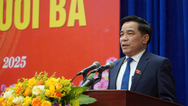 Chủ tịch UBND tỉnh Quảng Nam Lê Văn Dũng phát biểu tại kỳ họp. 9999999.jpg