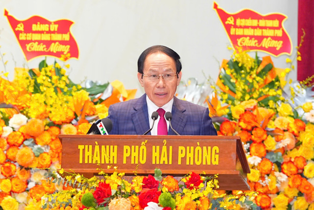 Bí thư Thành ủy Hải Phòng Lê Tiến Châu phát biểu chỉ đạo tại đại hội 89.jpg