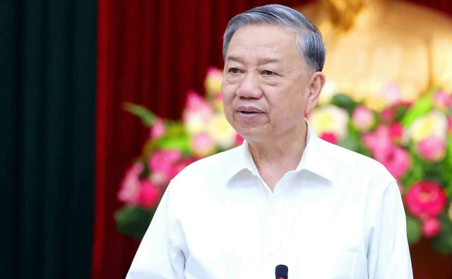 Tổng Bí thư Tô Lâm phát biểu tại buổi làm việc. Ảnh: TTXVN 222.jpg