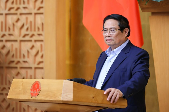 Thủ tướng Phạm Minh Chính chỉ đạo không để tình trạng thao túng, găm hàng, đội giá trên thị trường vàng. Ảnh: VGP. 6555.jpg