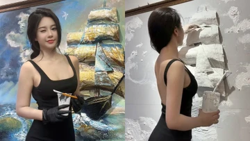 Bị chỉ trích 'ăn mặc mát mẻ để vẽ tranh', nữ họa sĩ có màn đáp trả độc đáo 