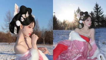 Gái xinh hóa thân nàng Tô Đát Kỷ thả dáng giữa trời tuyết