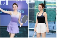 Vợ Chi Bảo xứng danh "nữ hoàng thời trang” sân pickleball