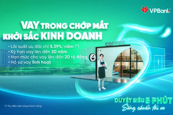 VPBank tung gói ưu đãi lãi suất từ 5,39% cho hộ kinh doanh