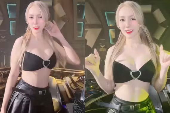 Vợ DJ của Khắc Việt lên đồ đi diễn không ngại hở