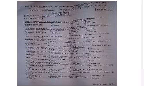 Đề thi THPT quốc gia môn Tiếng Anh chính thức năm 2015 mã đề 362 và đáp án