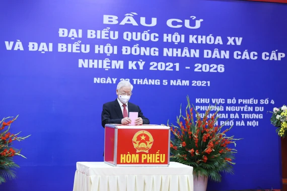 Tổng Bí thư Nguyễn Phú Trọng: ‘Tôi tin chắc rằng cuộc bầu cử lần này thành công tốt đẹp’