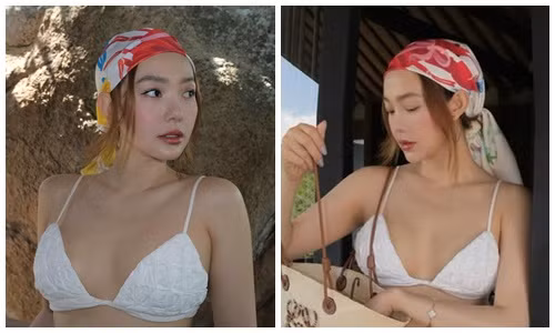 “Phú bà” Minh Hằng khoe body gợi cảm khi đi biển