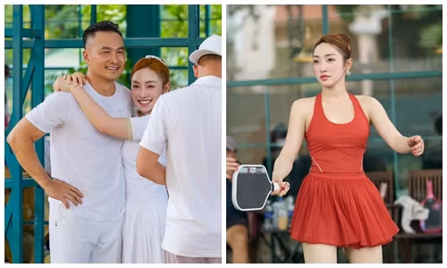 Vợ Chi Bảo khoe vẻ gợi cảm trên sân pickleball