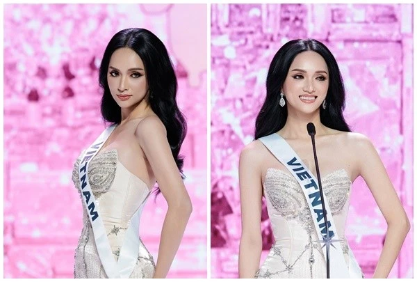 Hương Giang gợi cảm trên sân khấu sự kiện ra mắt của Miss Universe 2025