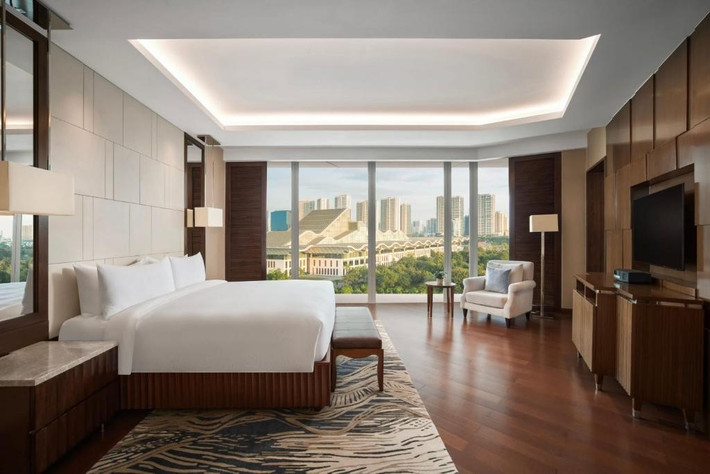 Đặc biệt nhất là dạng phòng tổng thống có mức giá thuê lên tới gần 150 triệu đồng/đêm. Đây cũng là hạng phòng có nhiều người đồn đoán rằng G-Dragon sẽ lựa chọn để nghỉ ngơi. Ảnh: Booking
