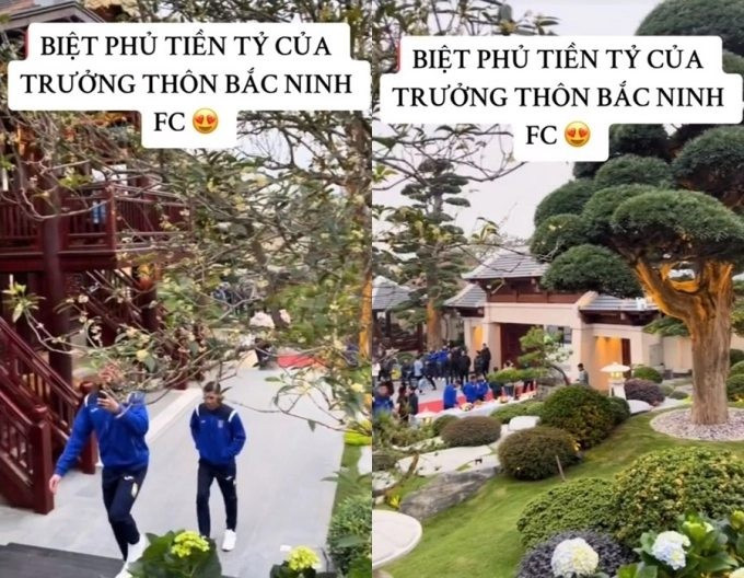Sân vườn rộng rãi, thiết kế theo lối kiến trúc Nhật Bản với nhà gỗ, hồ cá Koi...Ảnh: Bacninhfc