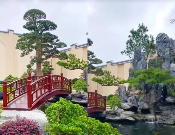 Căn biệt thự có diện tích lên tới hàng nghìn mét vuông thuộc sở hữu của một đại gia trẻ tuổi (sinh năm 1986), hiện là trưởng thôn Phù Xá. Ảnh: Facebook