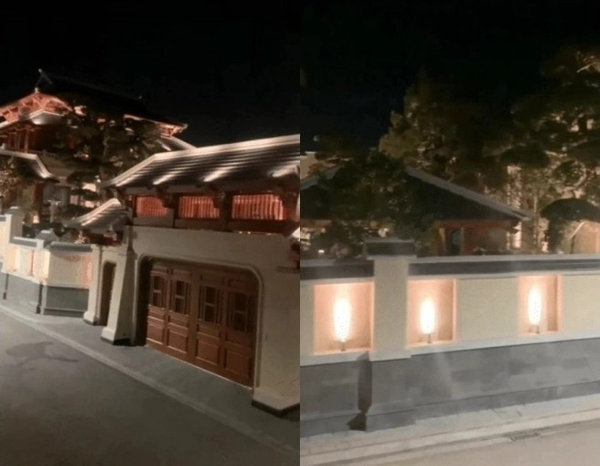 Cổng vào biệt thự nguy nga tráng lệ cho thấy độ giàu có, chịu chơi của gia chủ khiến ai ngang qua cũng choáng ngợp. Ảnh: Hoaxuongrong.nhc189