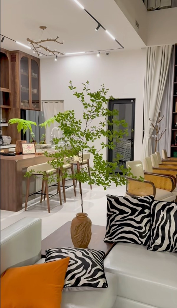 Vân Trang cho biết mình rất mê lá. Có lẽ vì vậy mà góc nhà trong nhà của nữ diễn viên cũng ngập sắc xanh. Ảnh: FB Vân Trang >>> Mời độc giả xem video: Nhà 25m2 - cơ hội cho nhiều người. Nguồn: VTV24