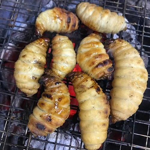 Đuông chiên bơ sẽ được chiên trên lửa nhỏ đến khi vàng giòn, tỏa mùi thơm béo ngậy. Ảnh: Internet